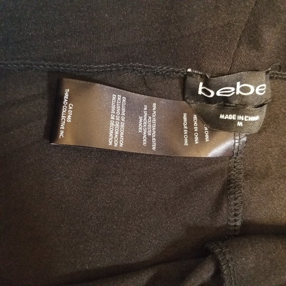 Bebe Sport Women's White Contrast Stripe Logo Shorts Biker Black Short New - Picture 3 of 6